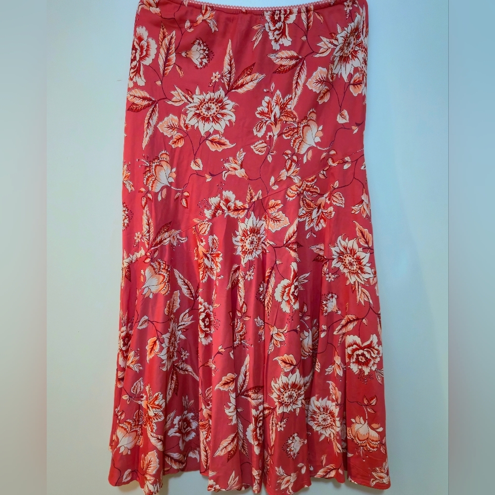 VINTAGE 90'S WOMEN'S LOLA P. COLORFUL FLORAL MAXI SKIRT